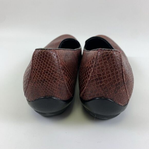 Dansko Olivia Loafer Slip On Wine Purple Leather Snakeskin Comfort Women 40 9.5 - Picture 5 of 14
